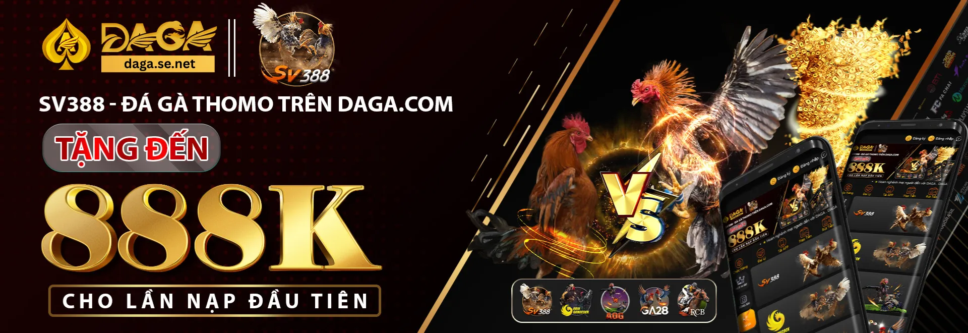 Daga tặng đầu 888K cho lần nạp đầu tiên